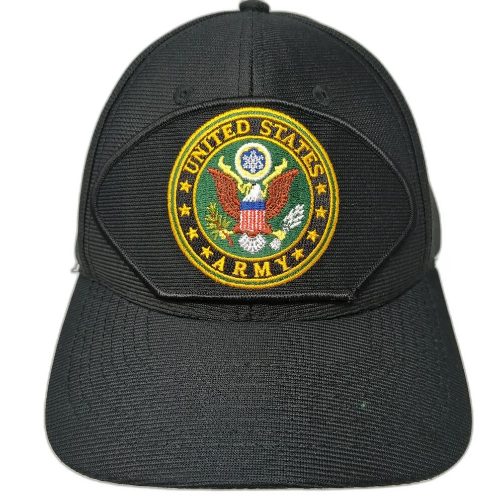 Eagle Crest Snapback Black One Size US Army Great Seal Patch Mesh Baseball Hat